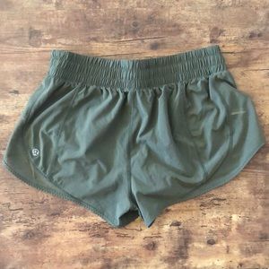 Lululemon green athletic shorts